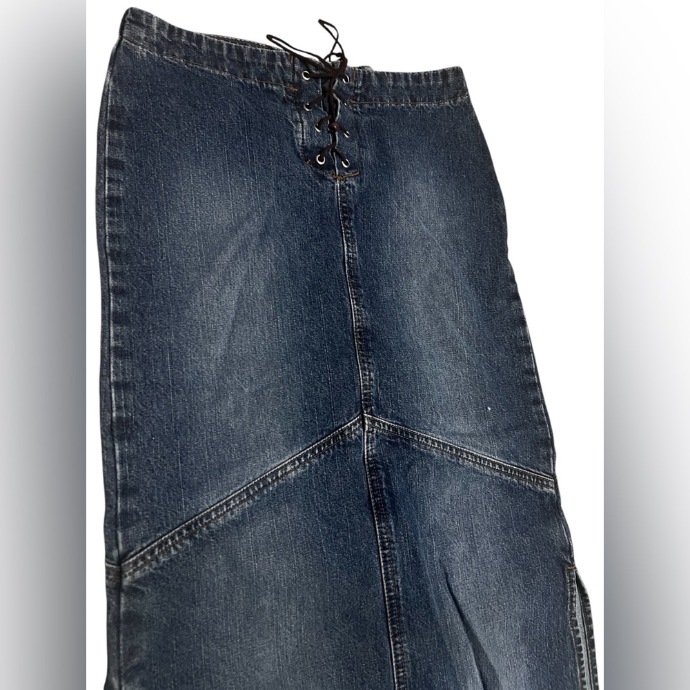 Girls Paris Blues Dark Blue Denim Jean Skirt EUC sz 10 girls - Picture 4 of 9
